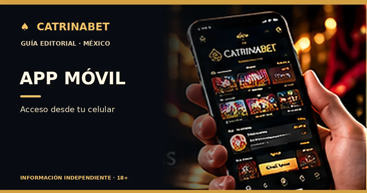 Ilustración editorial sobre Catrinabet en el celular: acceso móvil sin confundir sitios y aplicaciones