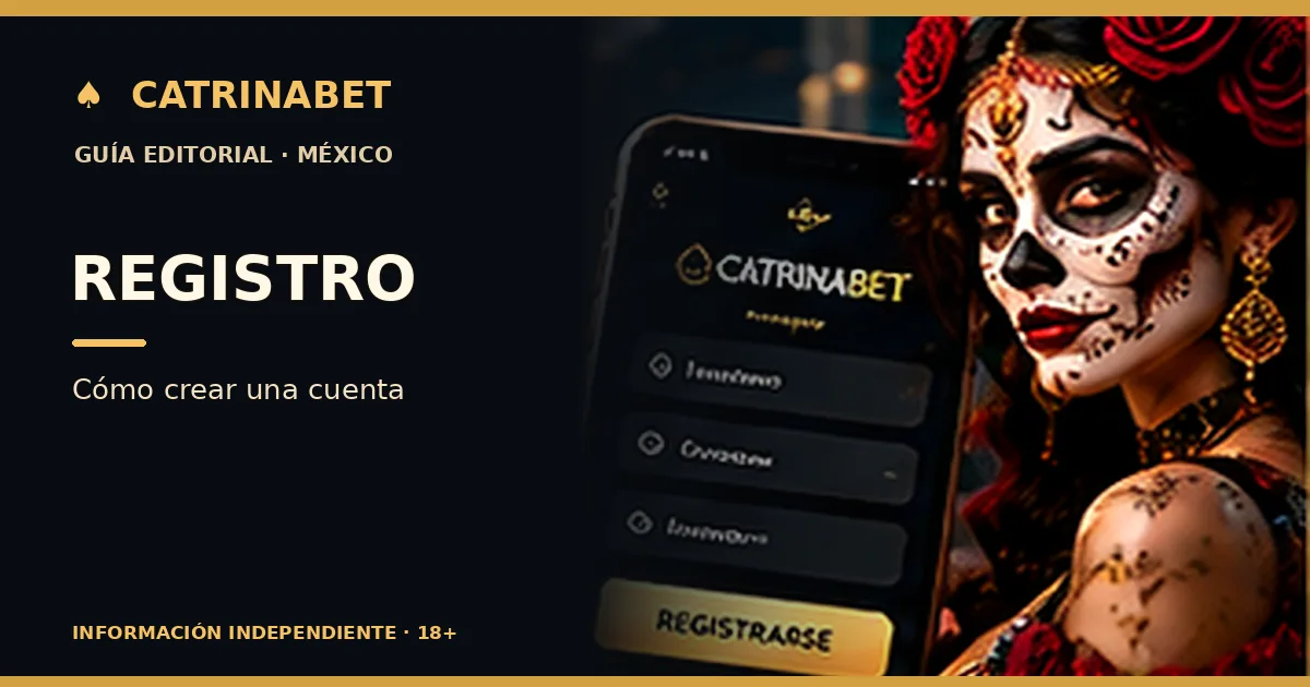 Ilustración editorial sobre Registro en Catrinabet: qué revisar antes de crear una cuenta